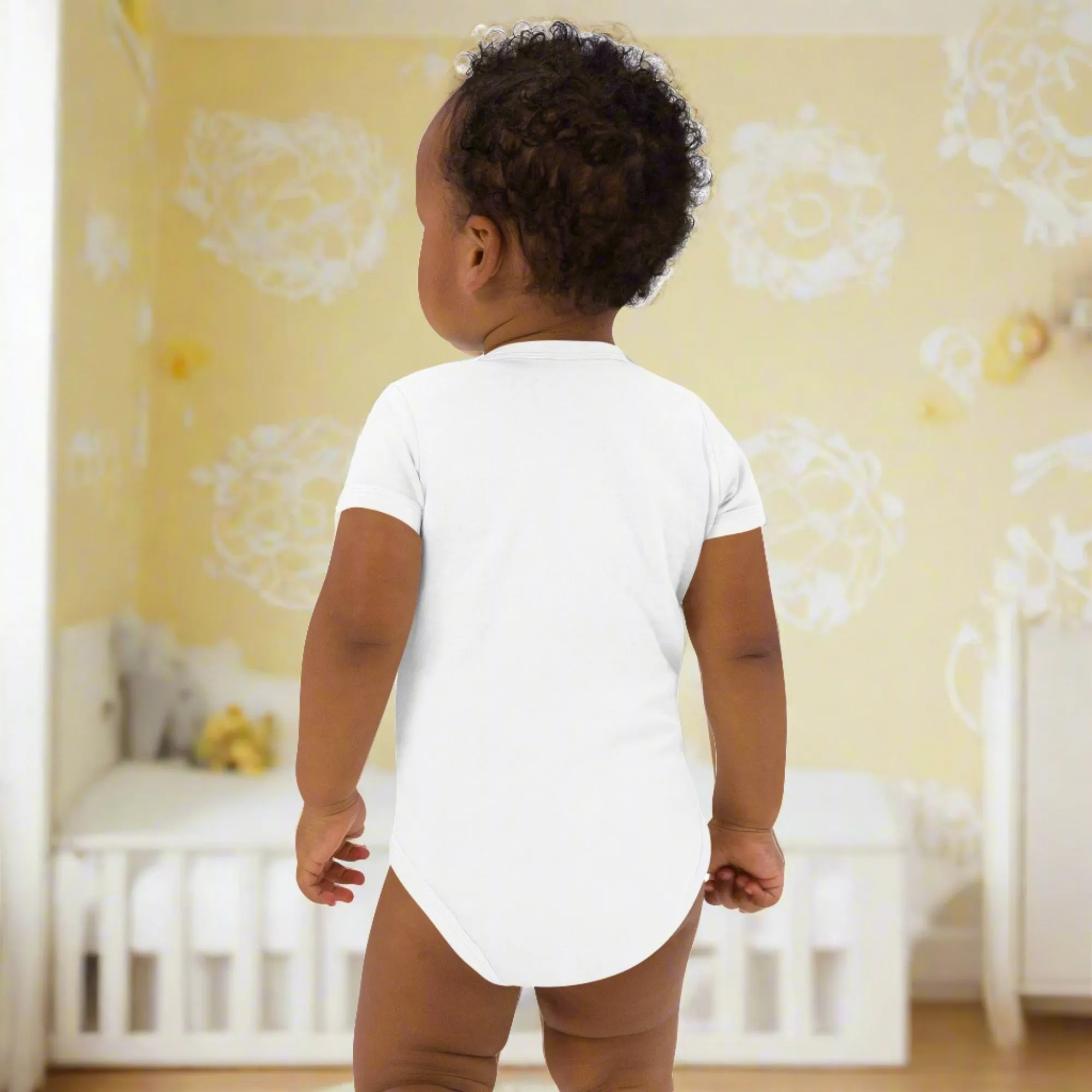 Organic cotton newborn bodysuit, short sleeve, La, La, Lu,