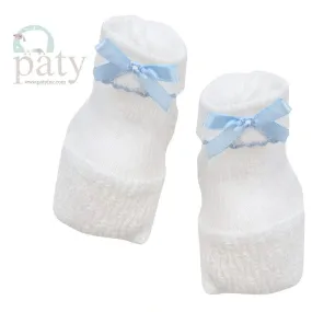 Paty inc. Booties w/ blue trim