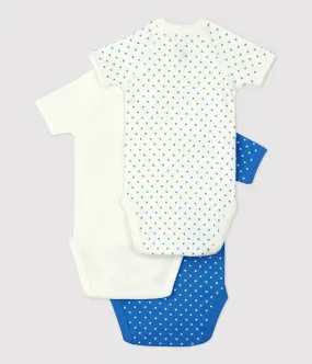 Petit Bateau Baby Boy Star Print Bodysuit 3 Pack