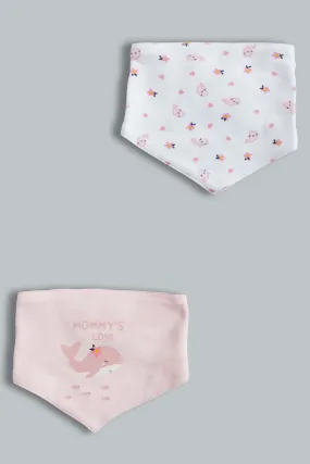 Pink And White Mommy's Love Bib Set (2 Piece)