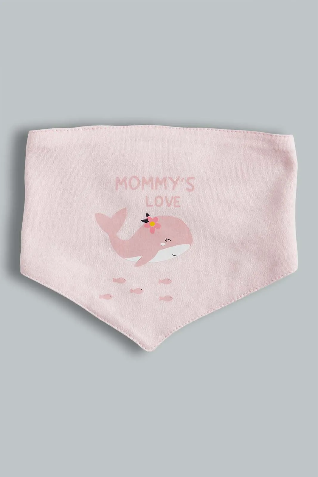 Pink And White Mommy's Love Bib Set (2 Piece)
