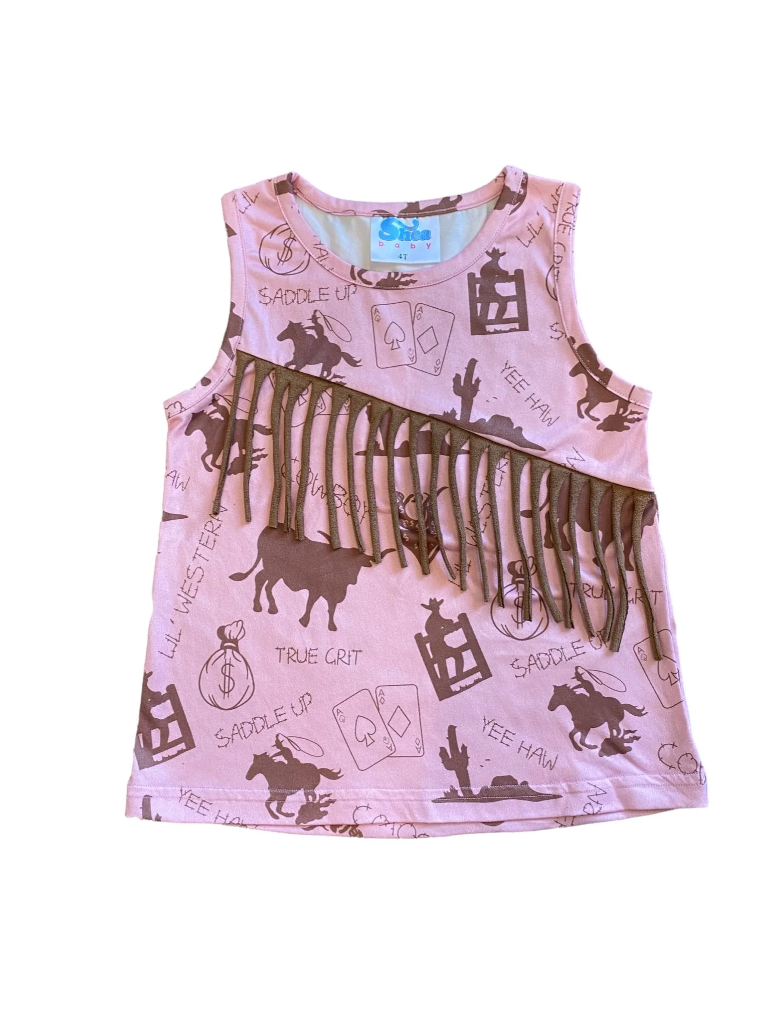 Pink Gambler Sueded Fringe Shirt Toddler (2T-5T)