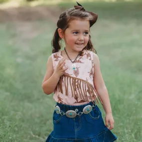 Pink Gambler Sueded Fringe Shirt Toddler (2T-5T)