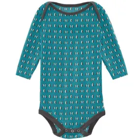 Print Bamboo Long Sleeve One Piece - Bay Penguins