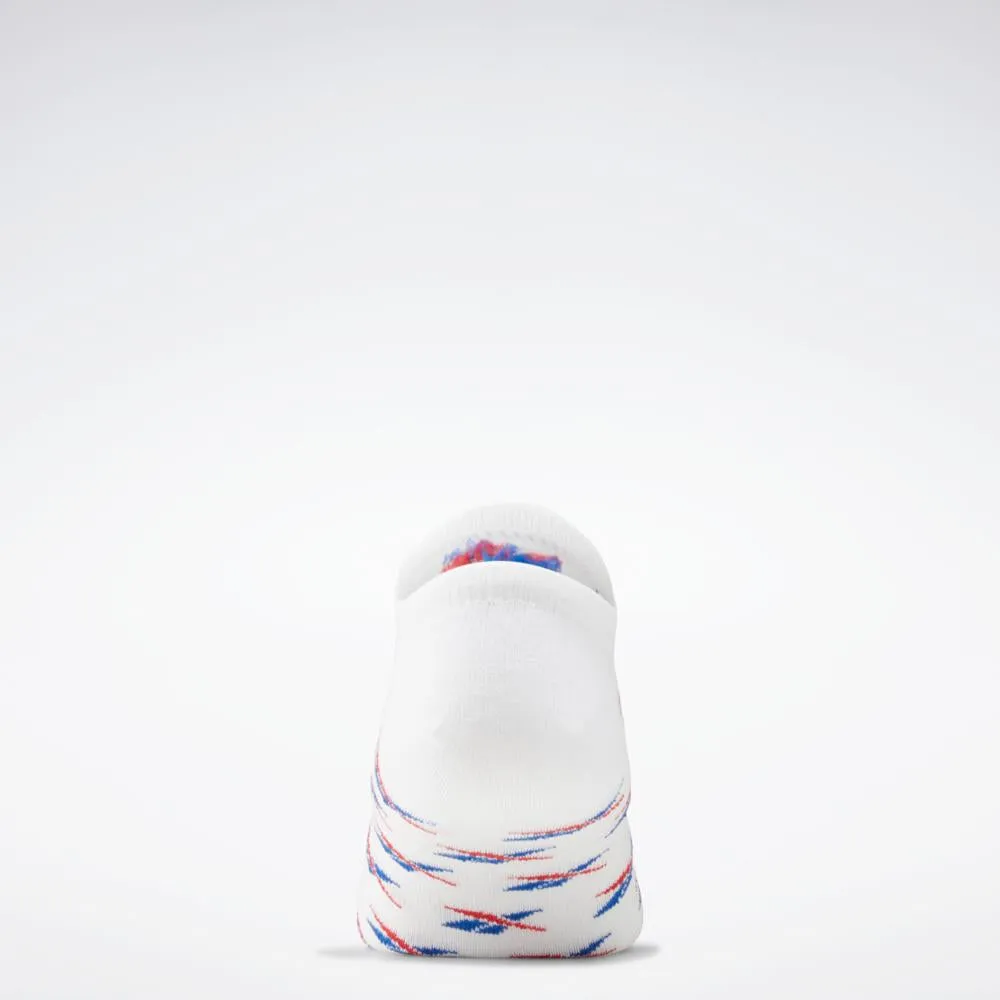Reebok Apparel Men Classics Invisible Socks 3 Pairs WHITE/VECBLU/VECRED