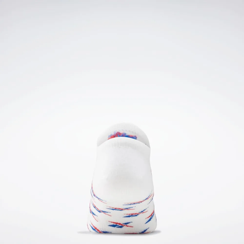 Reebok Apparel Men Classics Invisible Socks 3 Pairs WHITE/VECBLU/VECRED
