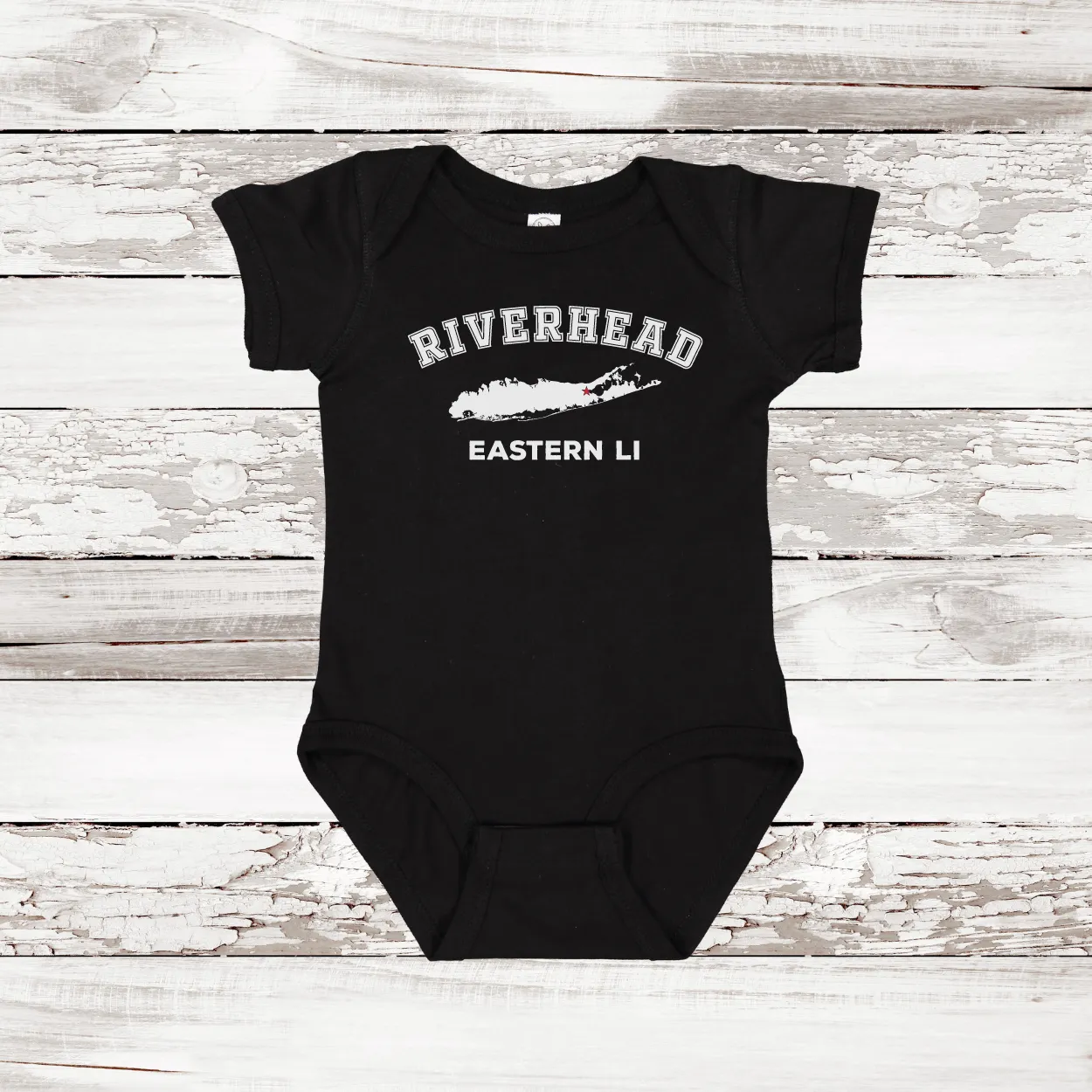 Riverhead Eastern LI Baby Onesie | Classic Colors
