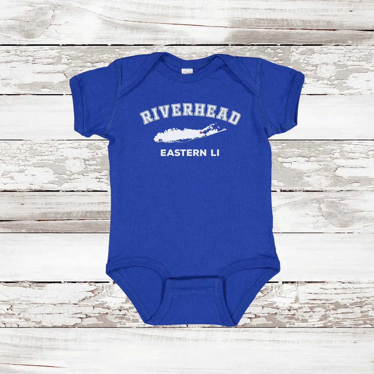Riverhead Eastern LI Baby Onesie | Classic Colors