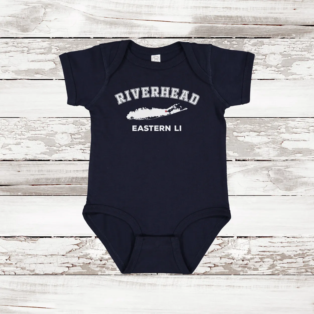 Riverhead Eastern LI Baby Onesie | Classic Colors