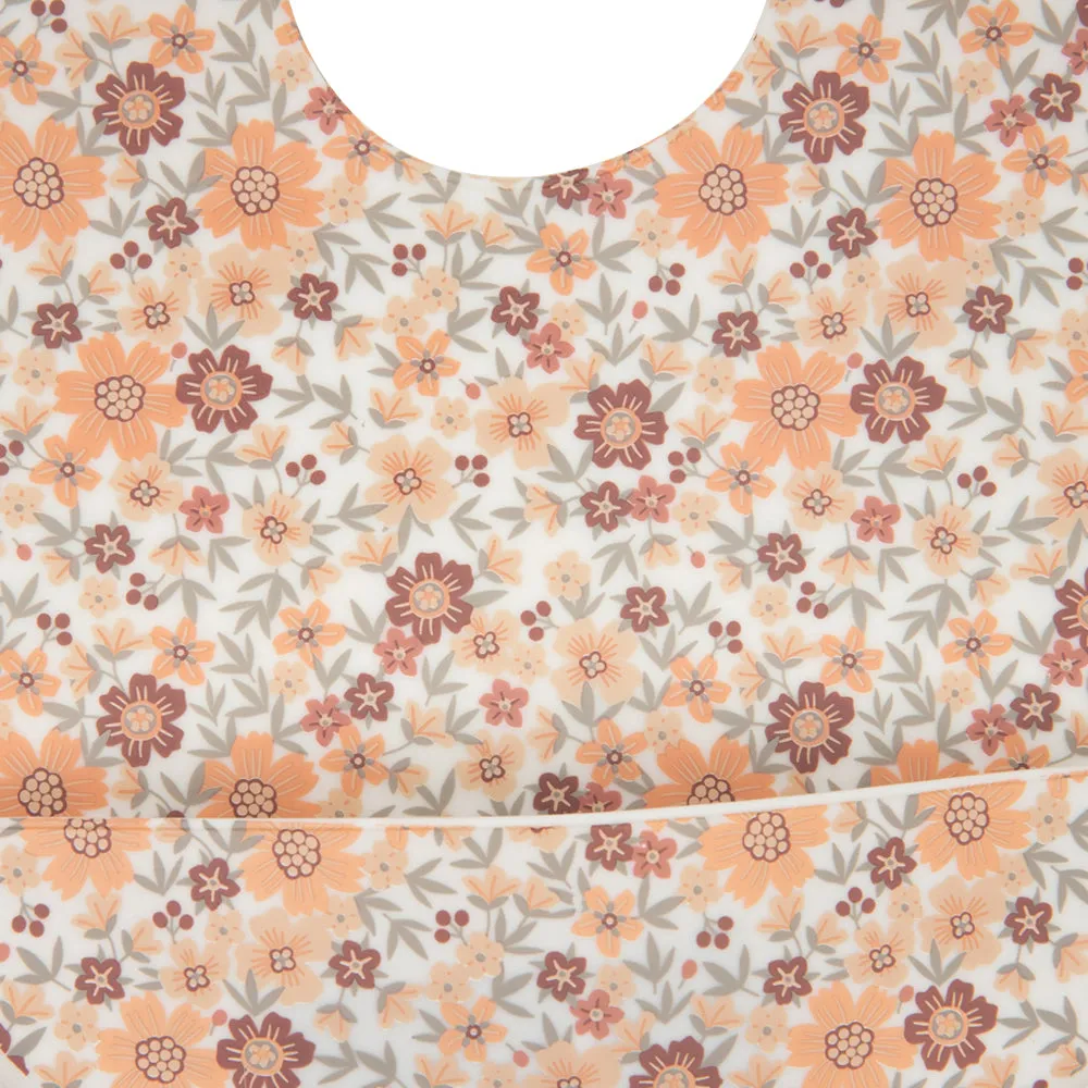 Silicone Bibs (Pink and Floral)