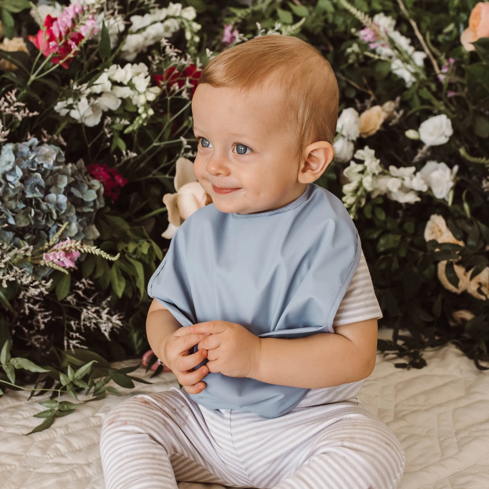 Sky Blue Waterproof Snuggle Bib