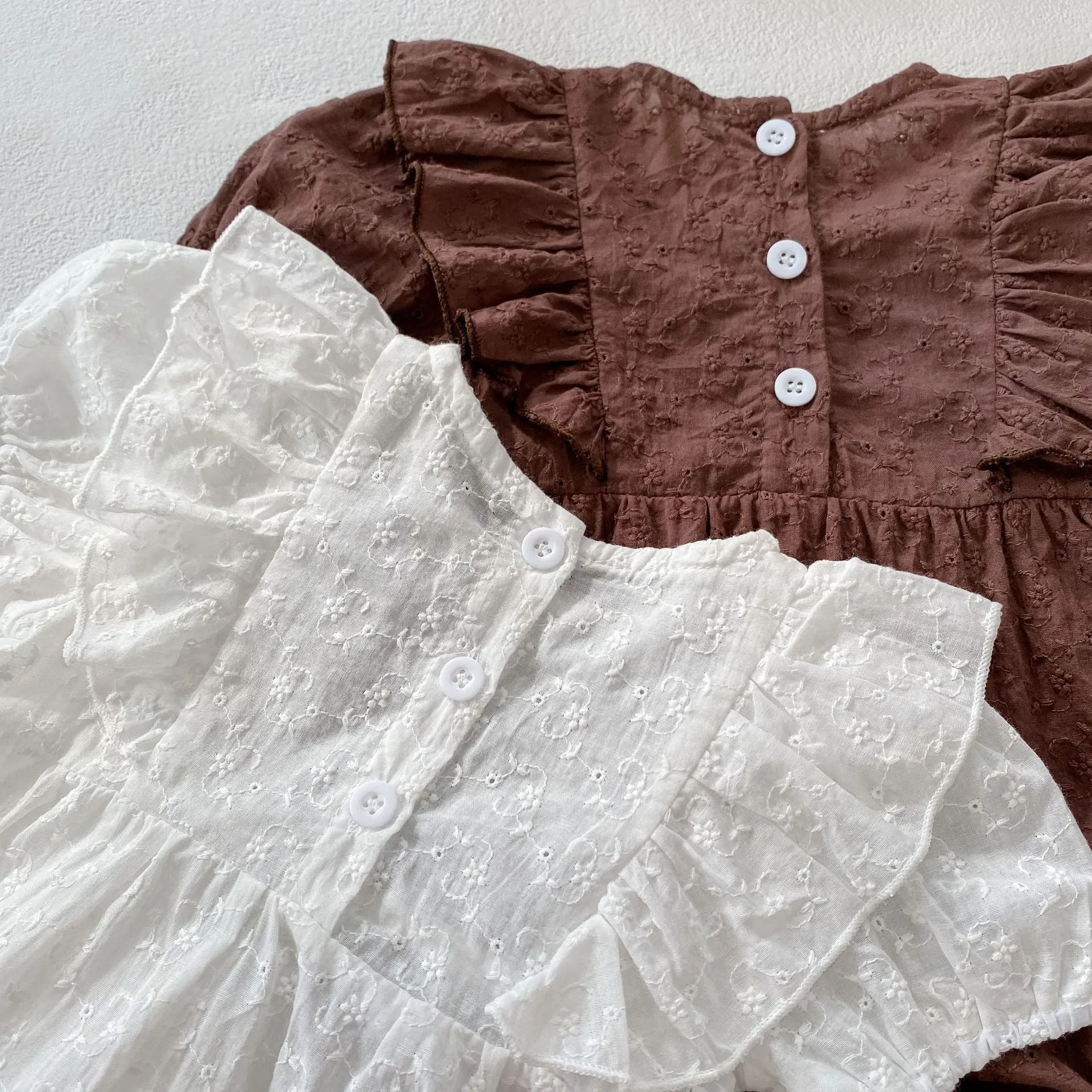 Solid Color Embroidered Bodysuits