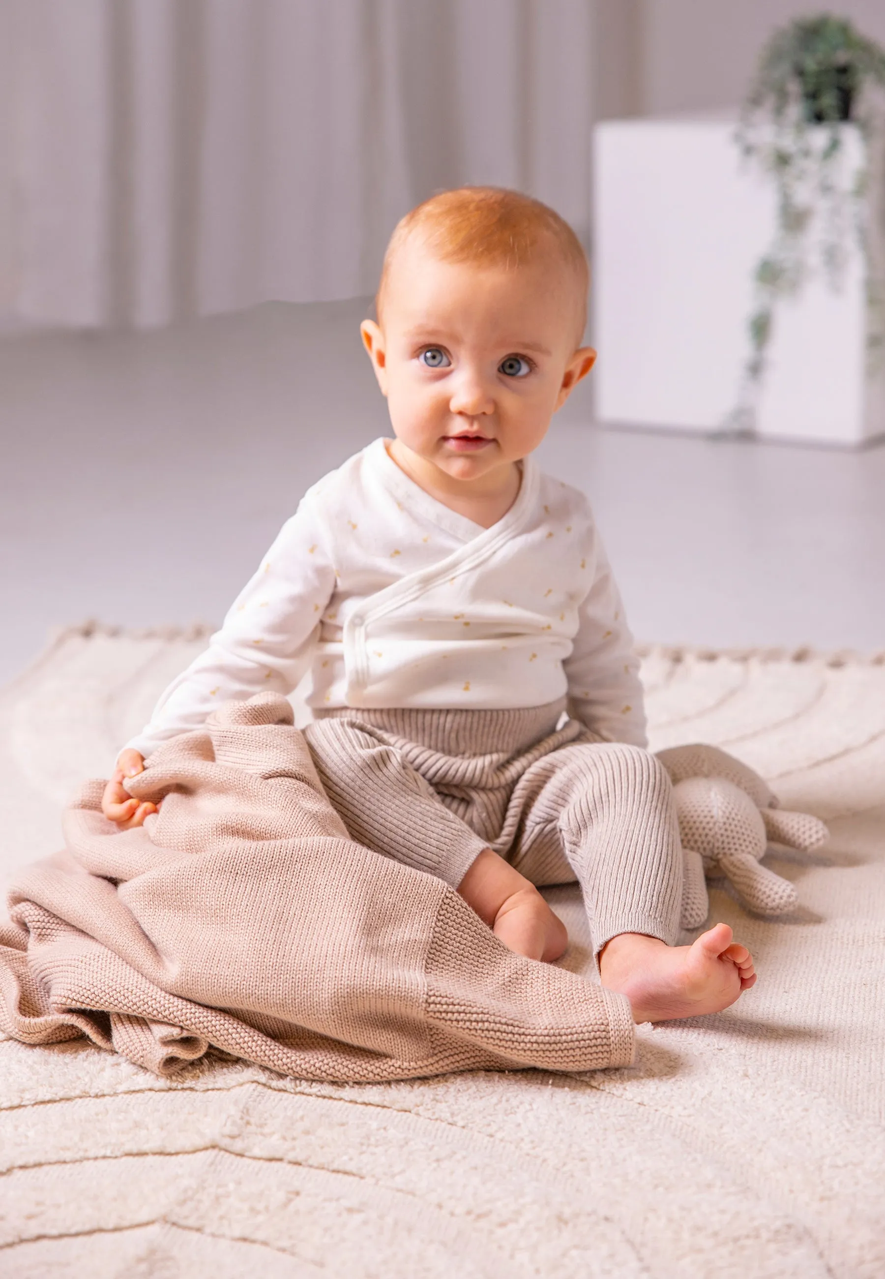 Stellou & Friends Cotton Crossbody Long Sleeve Onesies - 3 pack of Bodysuits for Babies