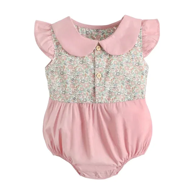 Summer Cotton Baby Bodysuit Newborn Cute Plaid Clothing for Baby Girls Sleeveless Toddler Infant Bodysuits