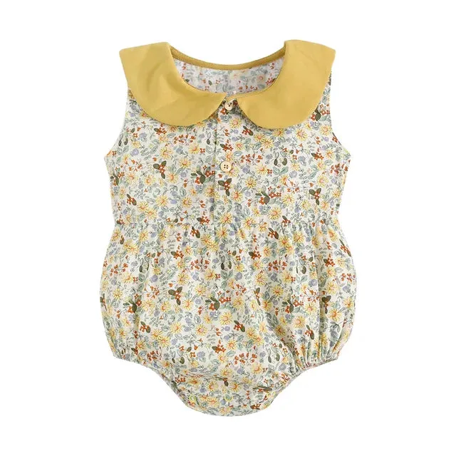 Summer Cotton Baby Bodysuit Newborn Cute Plaid Clothing for Baby Girls Sleeveless Toddler Infant Bodysuits