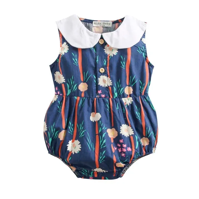 Summer Cotton Baby Bodysuit Newborn Cute Plaid Clothing for Baby Girls Sleeveless Toddler Infant Bodysuits