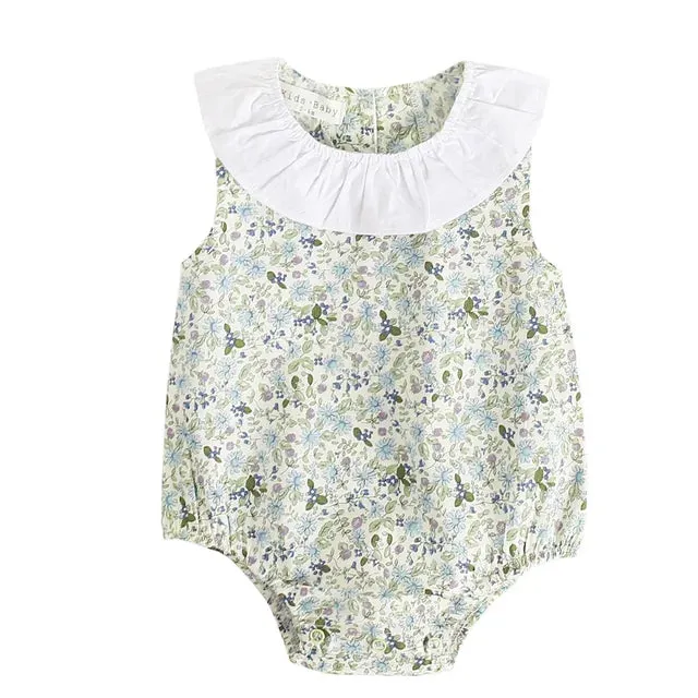 Summer Cotton Baby Bodysuit Newborn Cute Plaid Clothing for Baby Girls Sleeveless Toddler Infant Bodysuits
