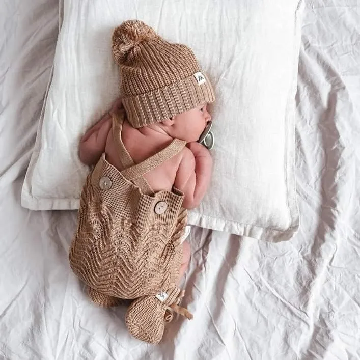 Textured Knit Booties - Coco