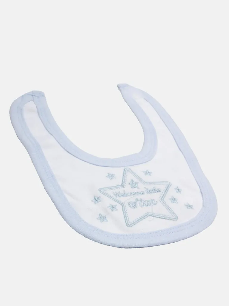 Tiny Baby Boy Star 4 piece set - White and Baby Blue