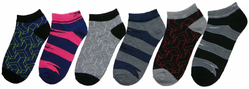 toddler's no show socks - geometric and striped patterns - size 2-4 Case of 360