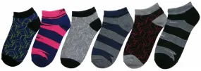 toddler's no show socks - geometric and striped patterns - size 2-4 Case of 360