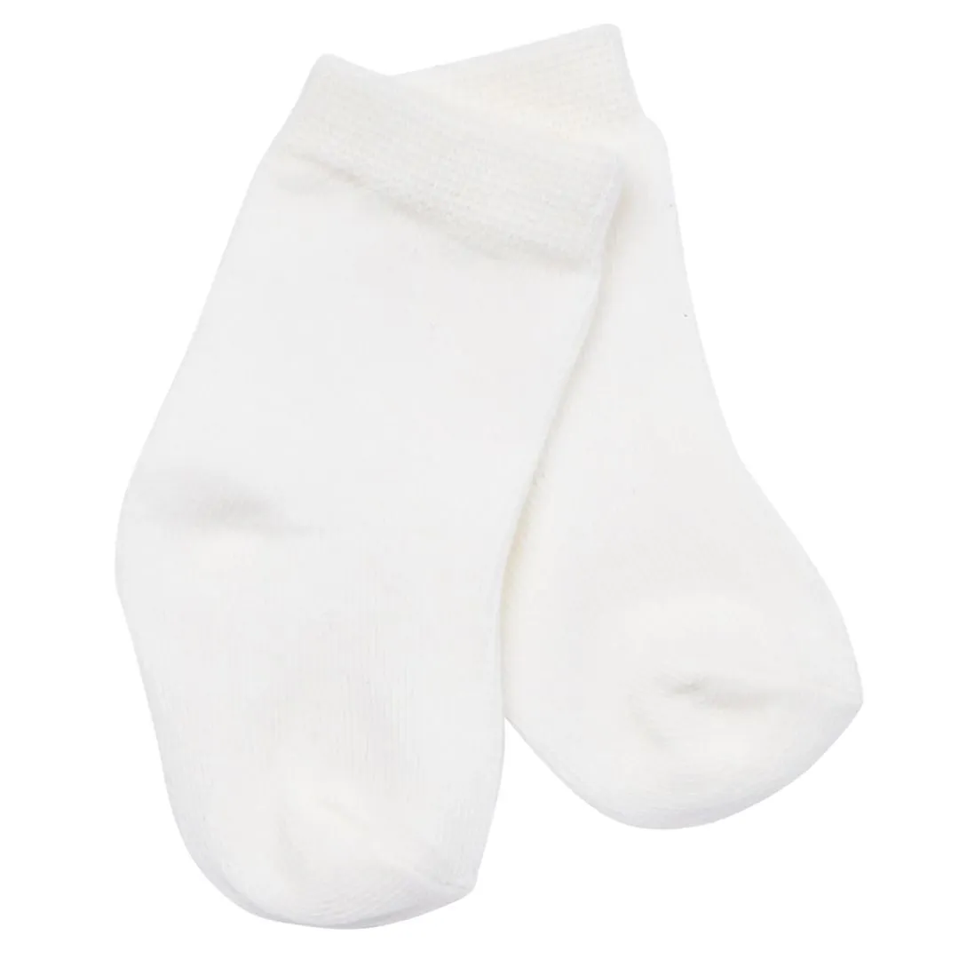 Twin Pack Ivory Baby Socks
