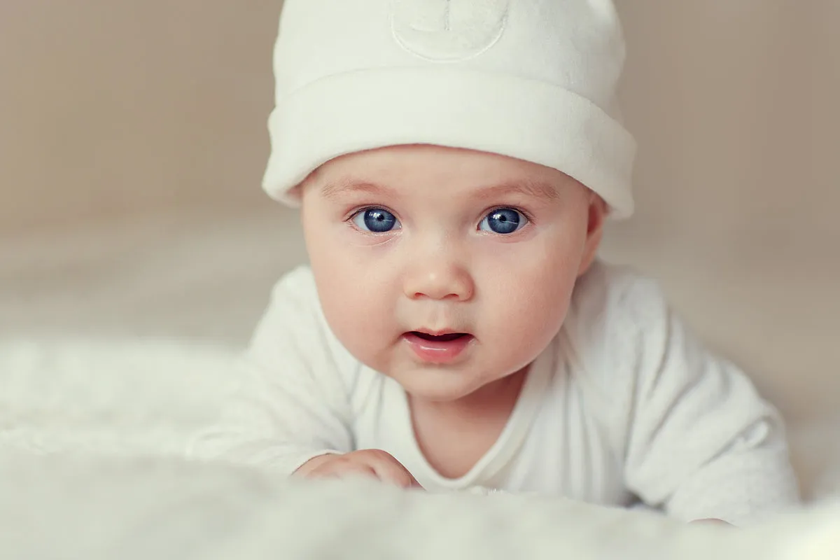 Two Rib Knit Infant Caps and Booties Sets and Four Washcloths - 8 Pc Set