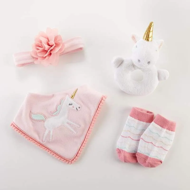 Unicorn Plush Plus Blanket & Simply Enchanted 4-Piece Gift Set