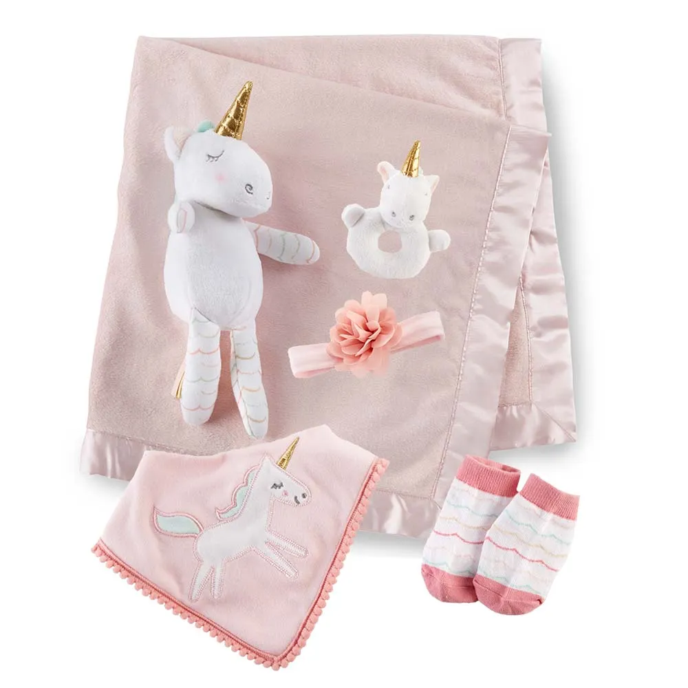 Unicorn Plush Plus Blanket & Simply Enchanted 4-Piece Gift Set
