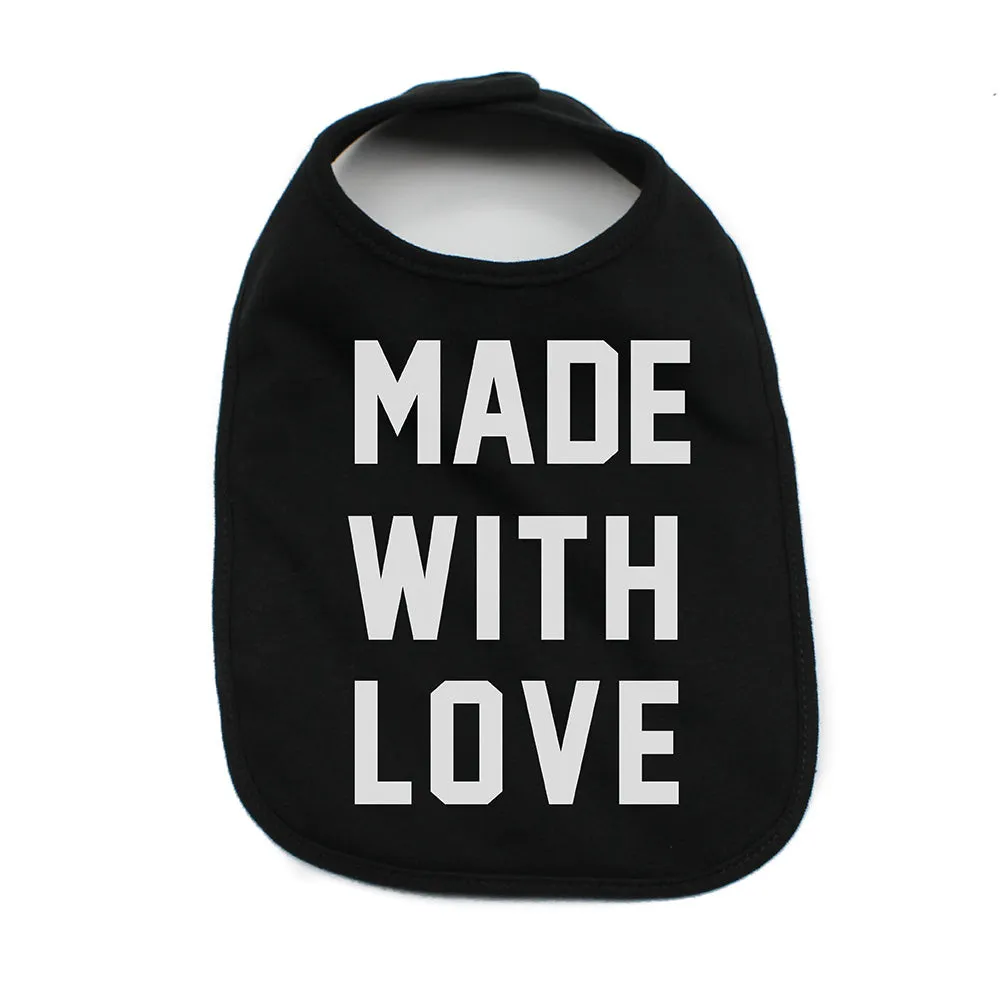Valentine's Day Made With Love Soft Cotton Infant Bib