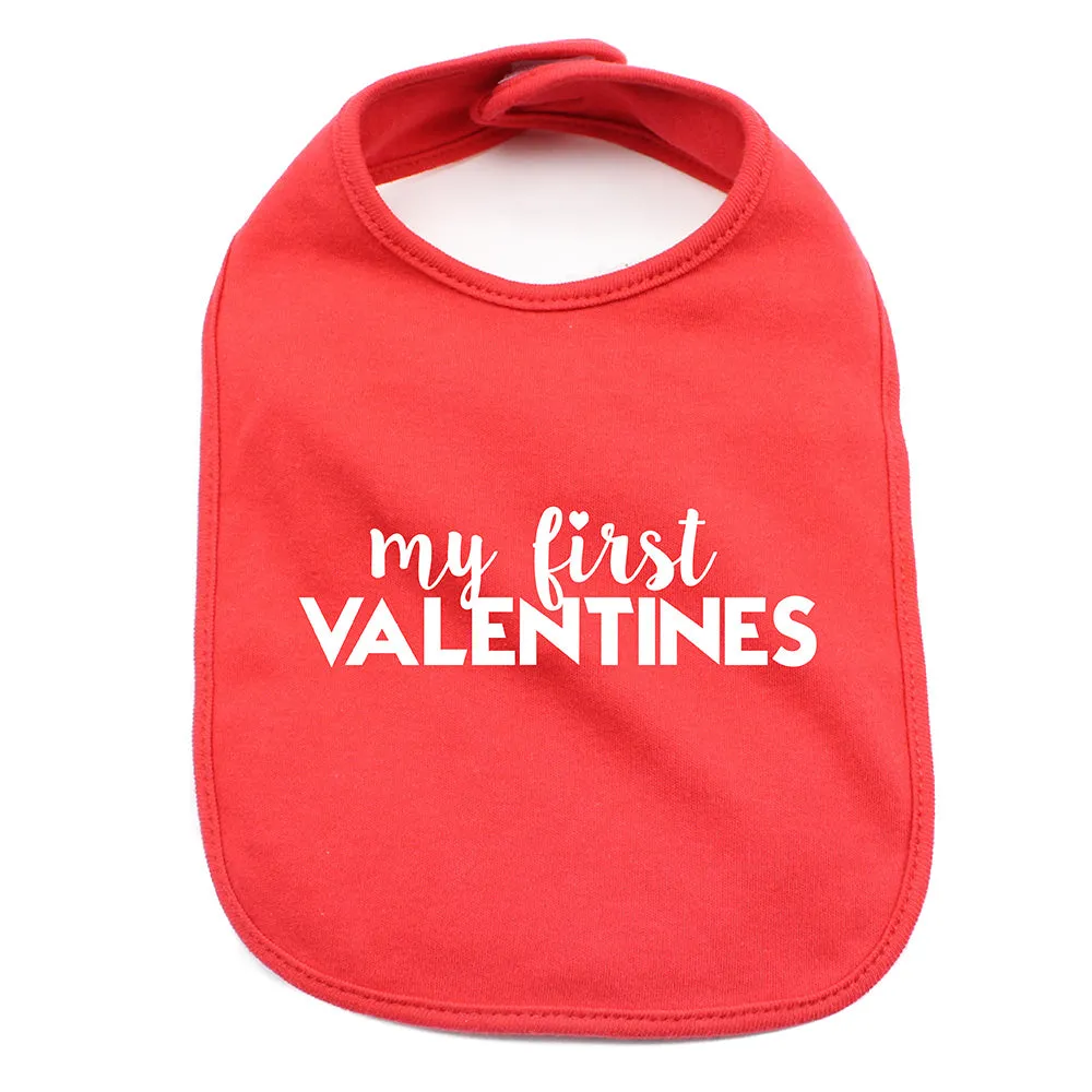 Valentine's Day My First Valentines Soft Cotton Infant Bib