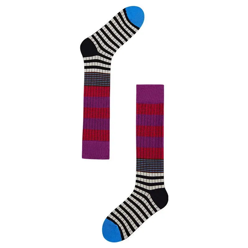 Vintage Multi Stripe Knee High Socks