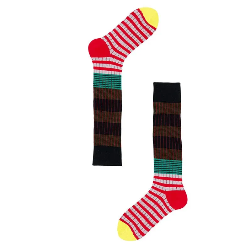 Vintage Multi Stripe Knee High Socks