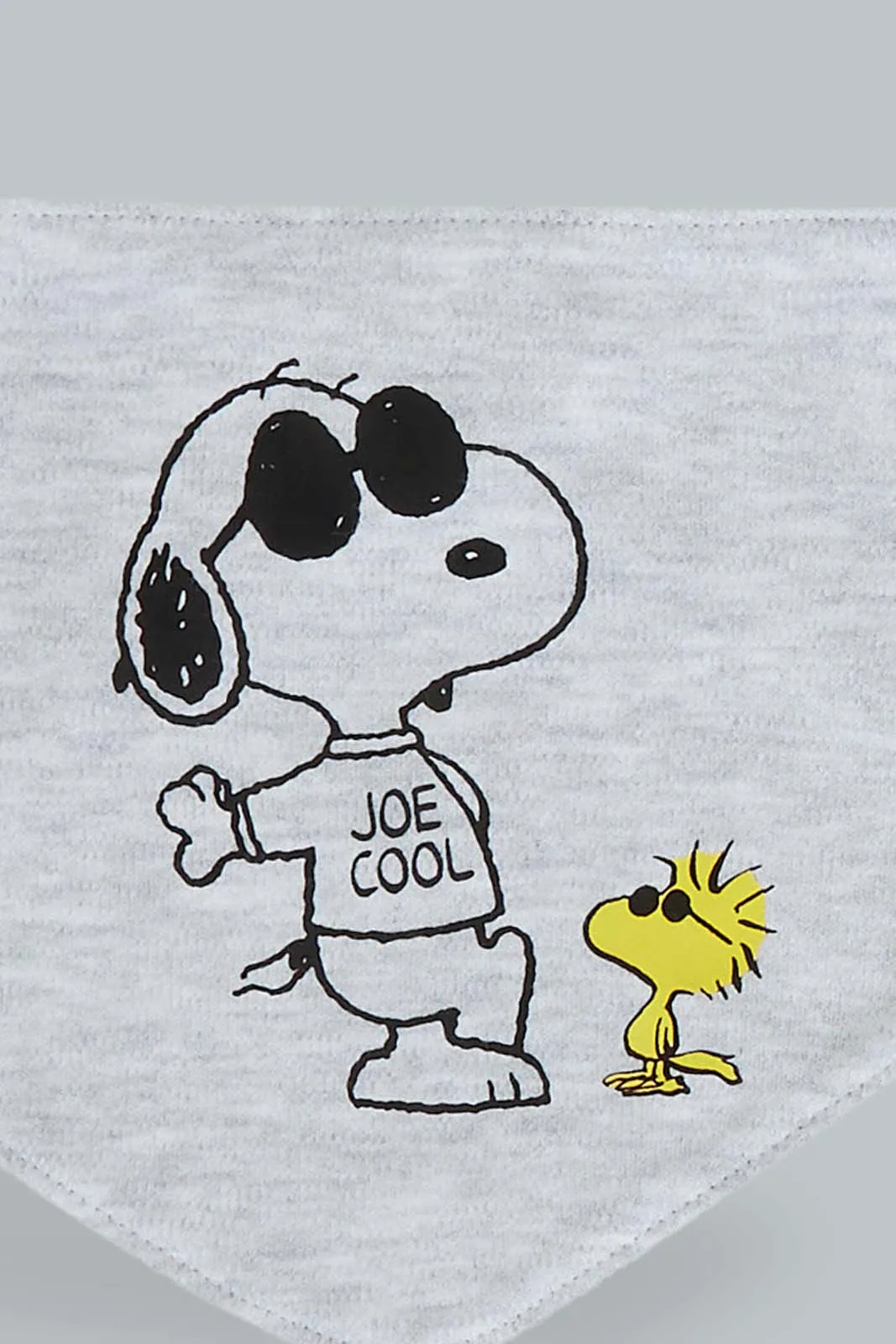 White And Grey Snoopy Bib Set (2 Piece)
