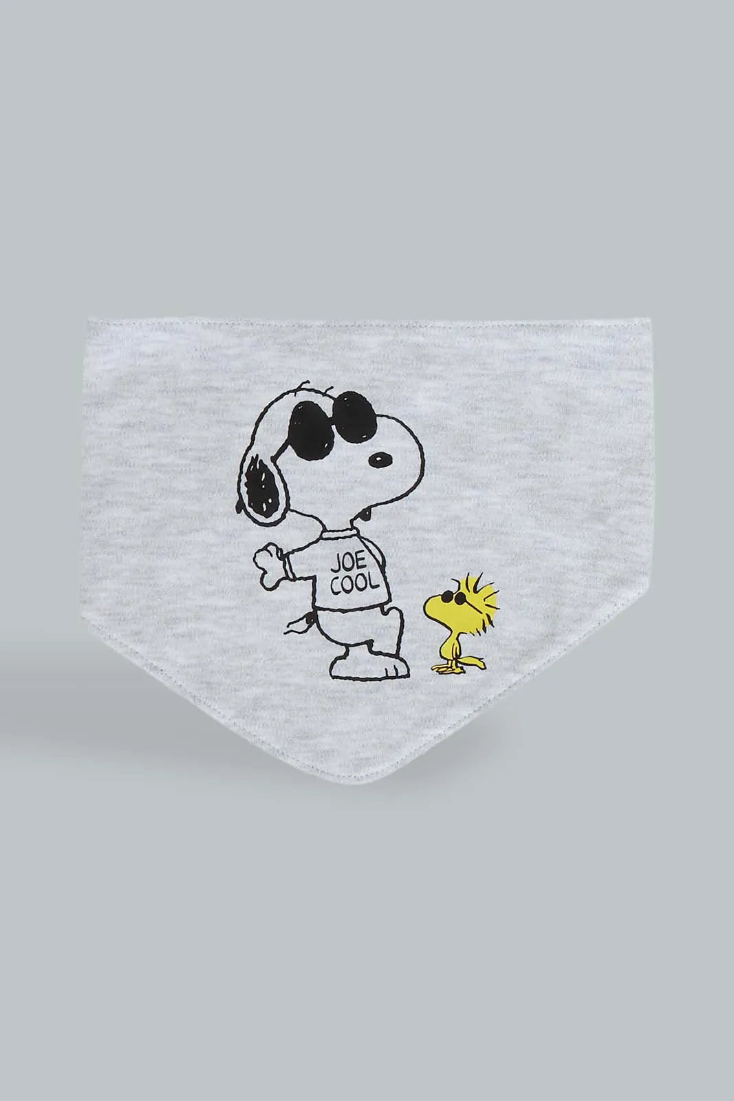 White And Grey Snoopy Bib Set (2 Piece)