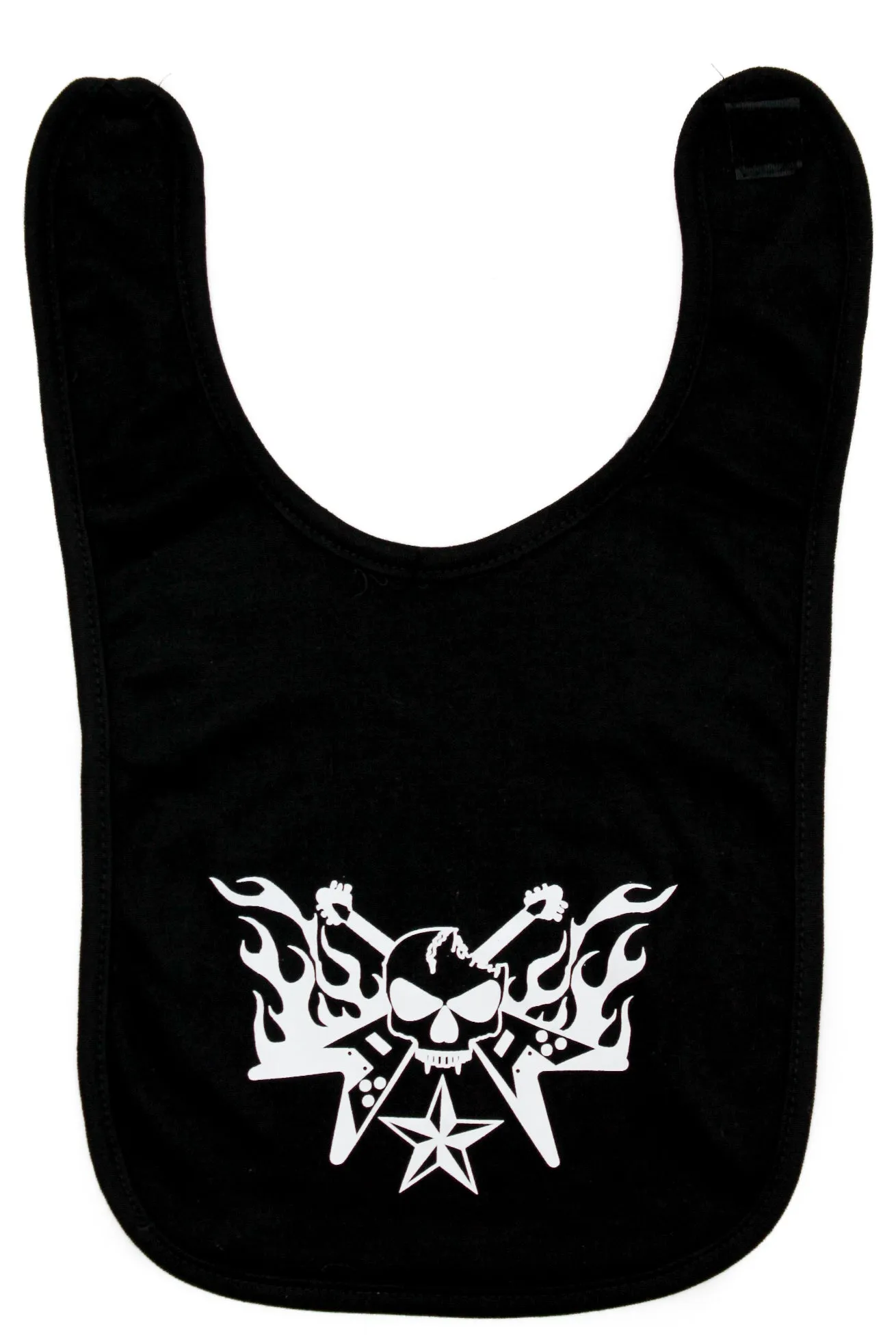 White Guitar Hero Unisex Baby Soft Cotton Bib