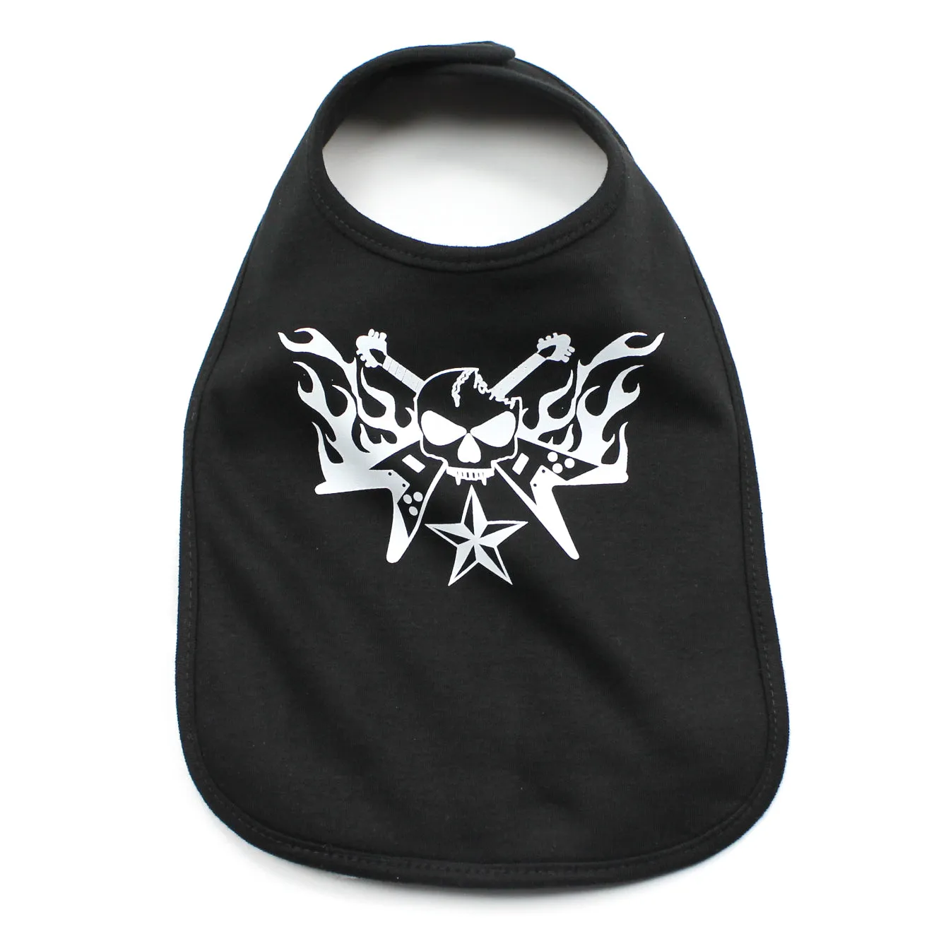 White Guitar Hero Unisex Baby Soft Cotton Bib