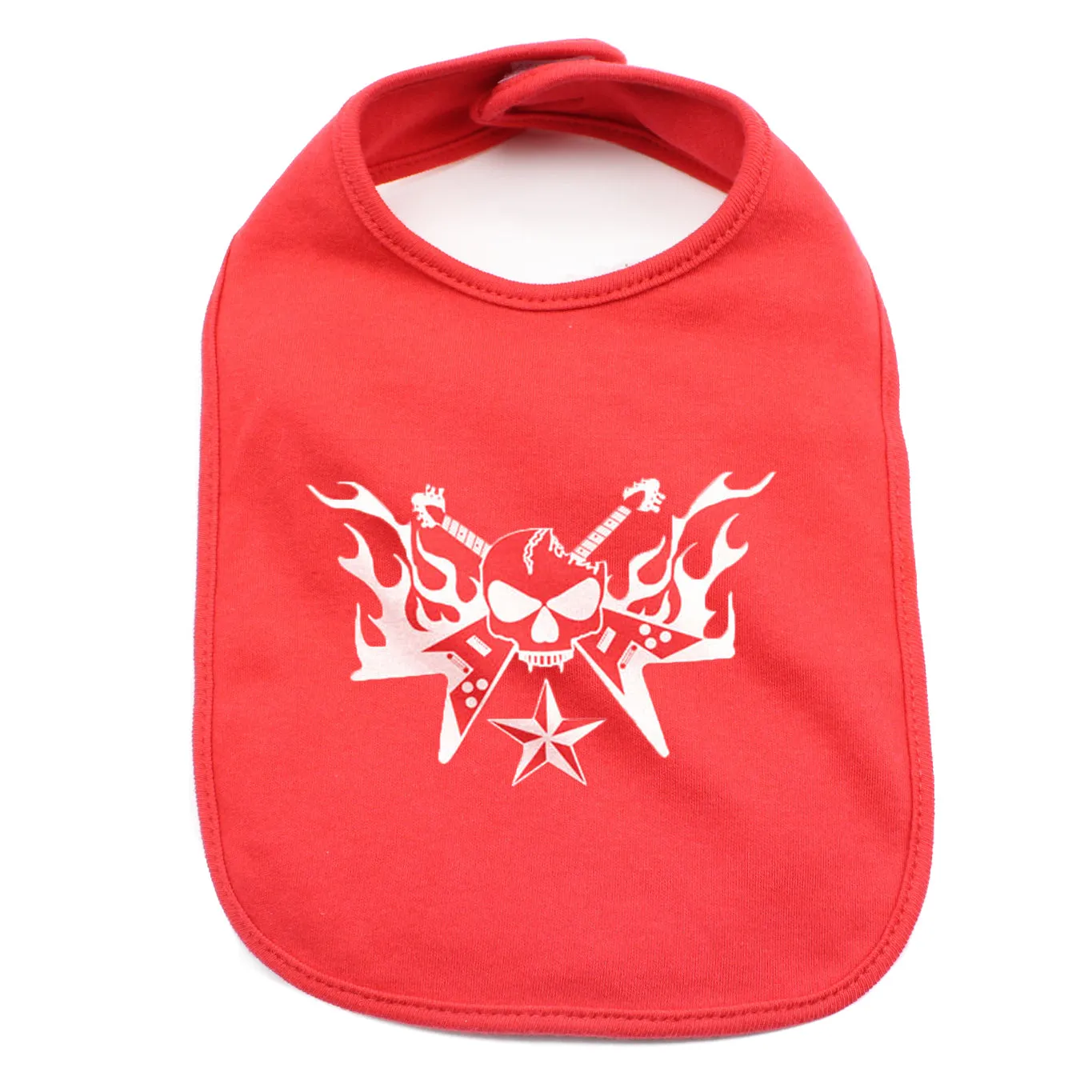 White Guitar Hero Unisex Baby Soft Cotton Bib