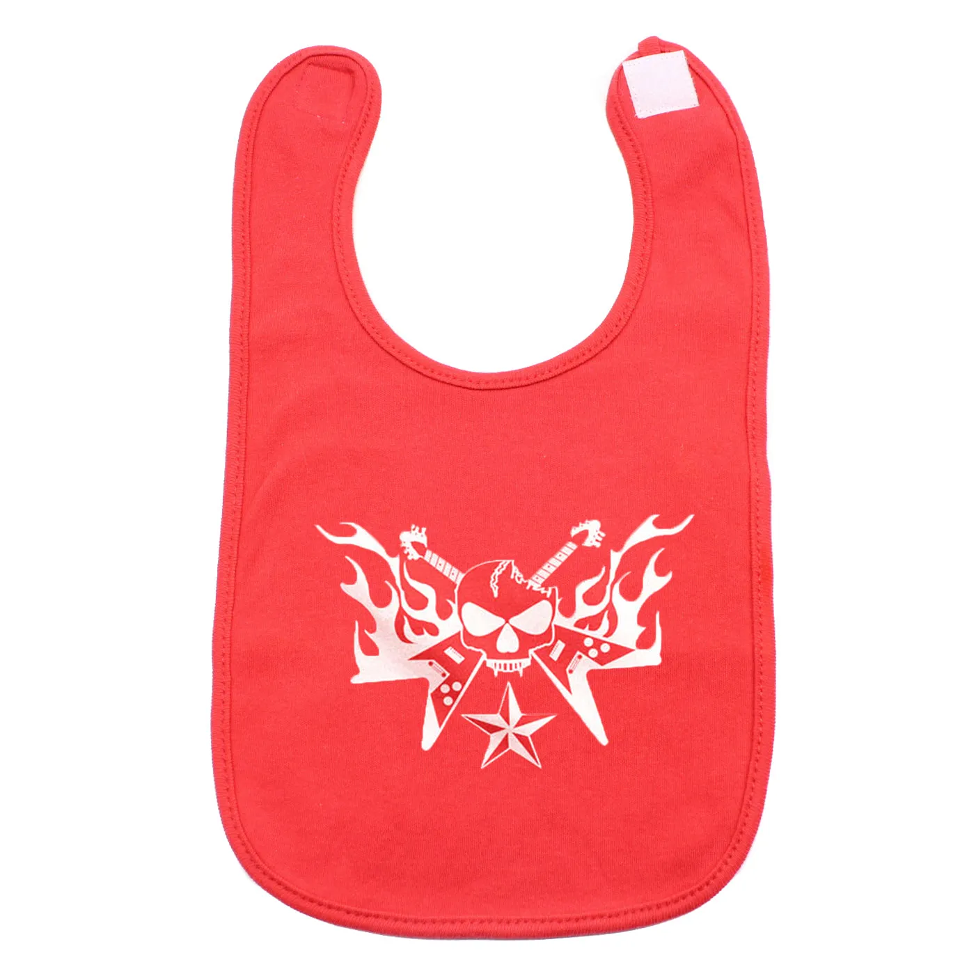 White Guitar Hero Unisex Baby Soft Cotton Bib