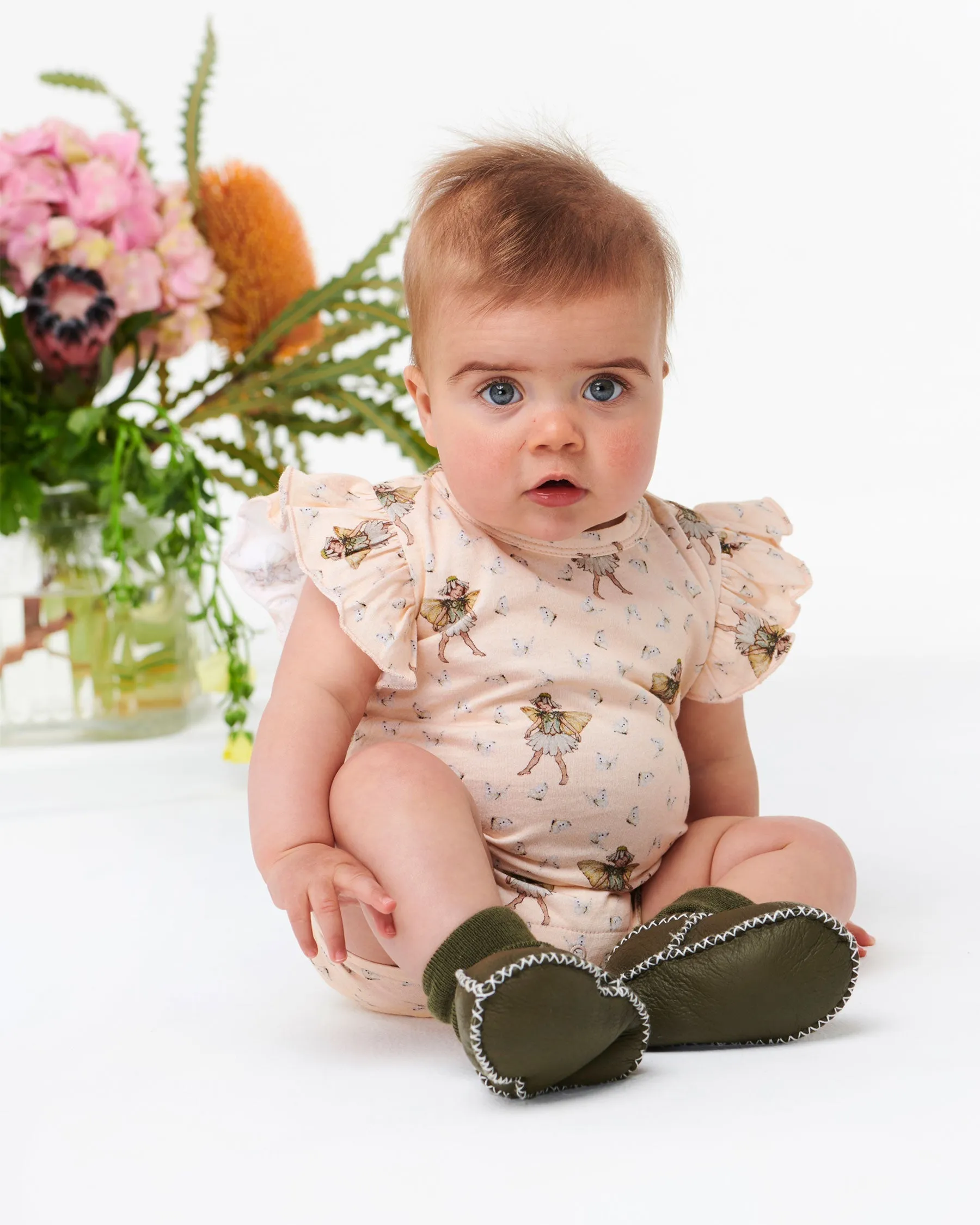 Zucchini Green Baby Booties